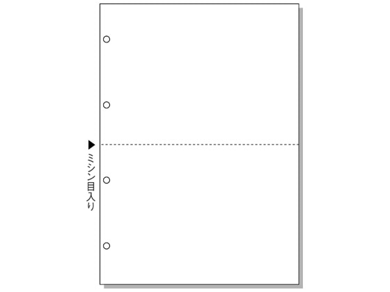 ヒサゴ マルチプリンタ帳票 A4 白紙 2面 4穴 2500枚 BPE2003 1箱(ご注文単位1箱)【直送品】