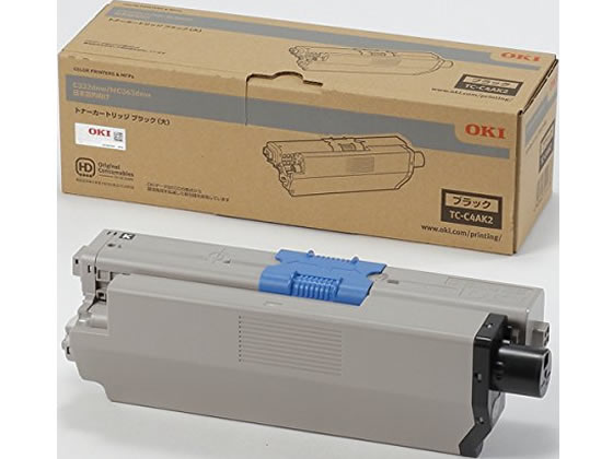 OKI トナーカートリッジ ブラック 大 TC-C4AK2 1個(ご注文単位1個)【直送品】
