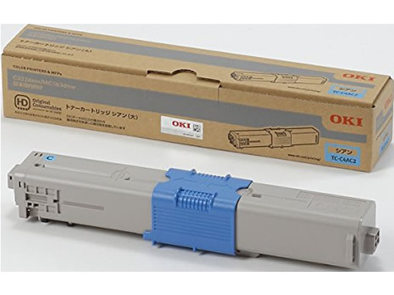 OKI トナーカートリッジ シアン 大 TC-C4AC2 1個(ご注文単位1個)【直送品】