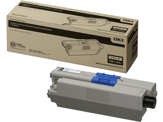 OKI トナーカートリッジ ブラック TNR-C4KK1 1本(ご注文単位1本)【直送品】