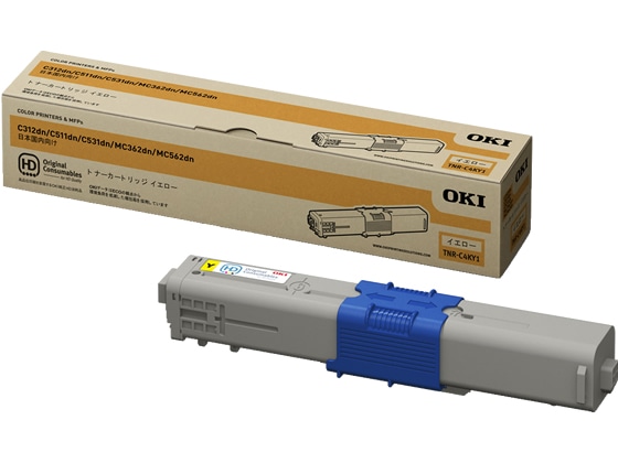 OKI トナーカートリッジ イエロー TNR-C4KY1 1本(ご注文単位1本)【直送品】