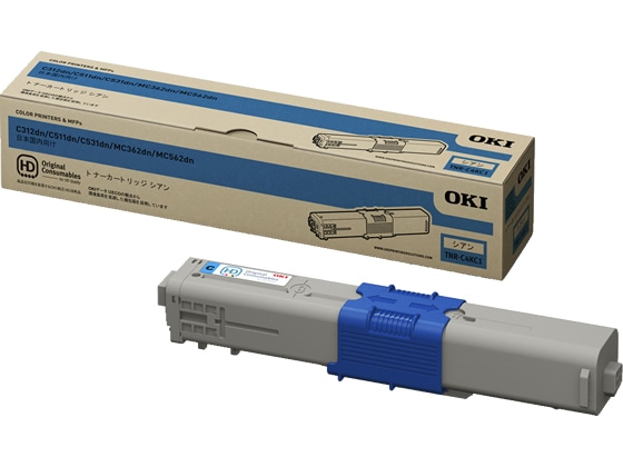 OKI トナーカートリッジ シアン TNR-C4KC1 1本(ご注文単位1本)【直送品】