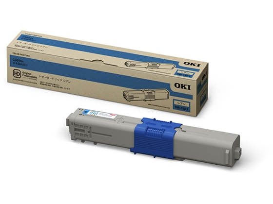 OKI トナーカートリッジ シアン TNR-C4JC1 1個(ご注文単位1個)【直送品】