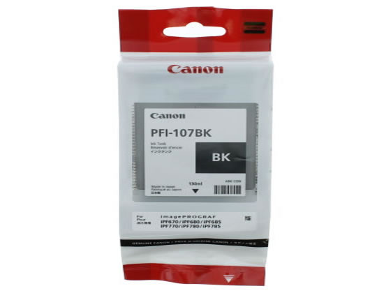キヤノン インクタンク染料ブラック PFI-107BK 6705B001 1個(ご注文単位1個)【直送品】