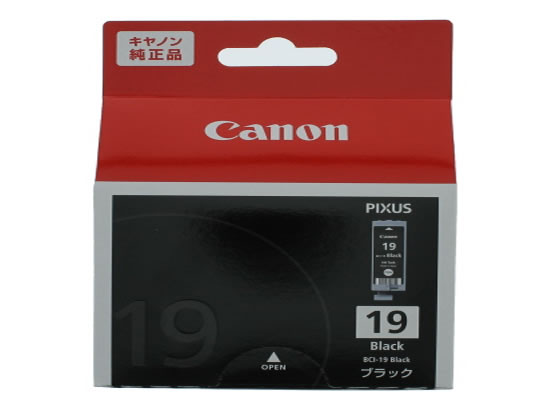 キヤノン ブラック BCI-19BK 1506B001 1個(ご注文単位1個)【直送品】
