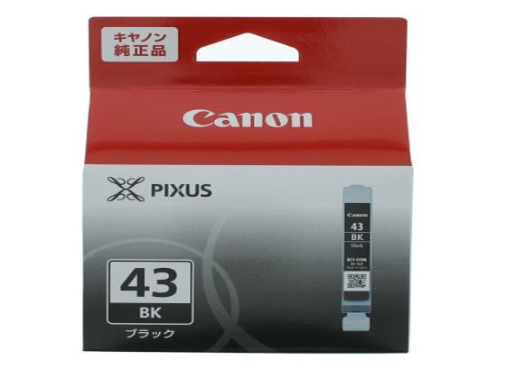 キヤノン インクタンク BCI-43BK ブラック 6376B001 1個(ご注文単位1個)【直送品】