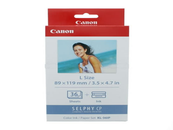 キヤノン カラーインク ペーパーセット Lサイズ 36枚 KL-36IP 1パック(ご注文単位1パック)【直送品】