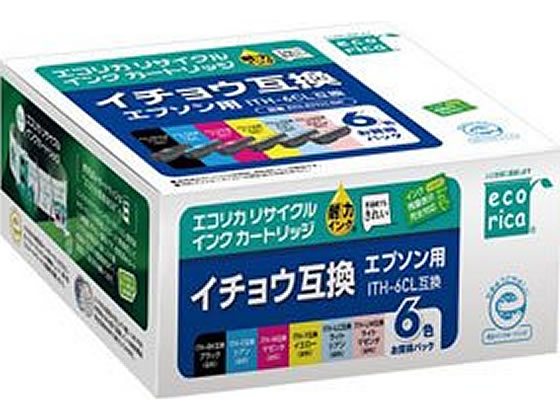 エコリカ エプソン用リサイクルインクカートリッジITH-6CL 1パック(ご注文単位1パック)【直送品】