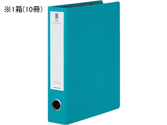 コクヨ チューブファイルNEOS A4タテ 背幅65mm ターコイズブルー 10冊 1箱(ご注文単位1箱)【直送品】