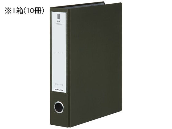 コクヨ チューブファイルNEOS A4タテ 背幅65mm オリーブグリーン 10冊 1箱(ご注文単位1箱)【直送品】