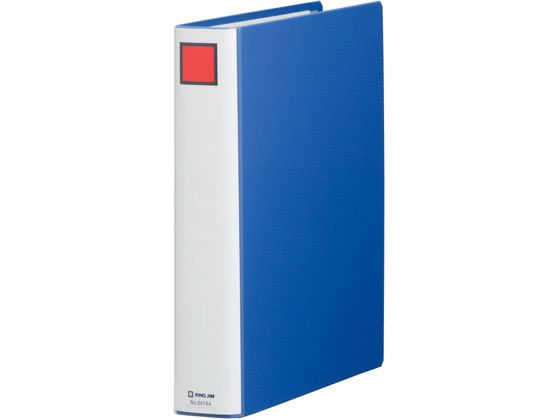 キングジム スーパードッチ脱・着イージー A4タテ とじ厚40mm 青 1冊（ご注文単位1冊)【直送品】