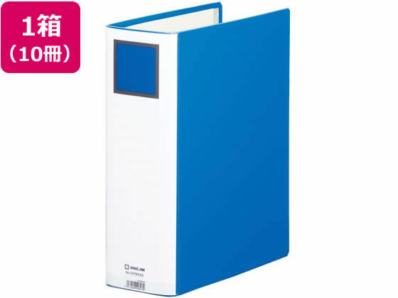 キングジム スーパードッチ脱・着イージーGXA4タテとじ厚80 青10冊 1箱（ご注文単位1箱)【直送品】