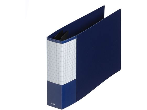 プラス 2リングファイルスーパーエコノミー B6-E 背幅35mm ネイビー 1冊（ご注文単位1冊)【直送品】