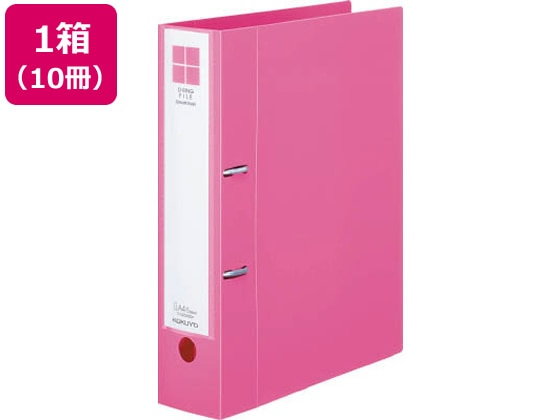 コクヨ Dリングファイル[スムーススタイル] A4タテとじ厚50mmピンク10冊 1箱（ご注文単位1箱)【直送品】