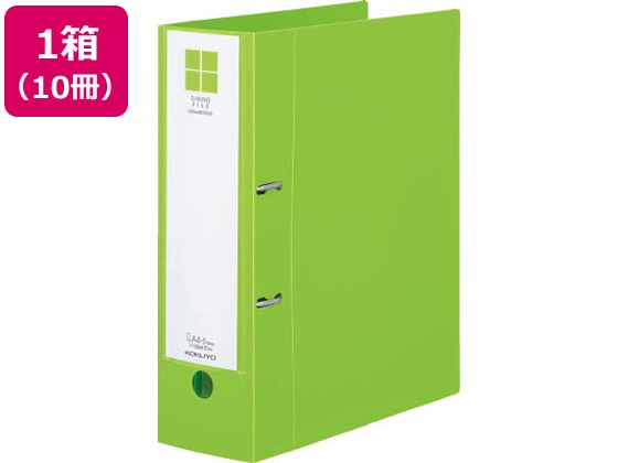 コクヨ Dリングファイル[スムーススタイル] A4タテとじ厚70mm黄緑10冊 1箱（ご注文単位1箱)【直送品】