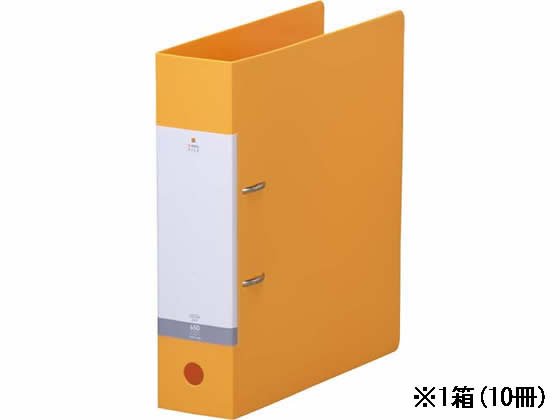 リヒトラブ D型リングファイル A4タテ 背幅74mm 黄 10冊 G2280-5 1箱（ご注文単位1箱)【直送品】