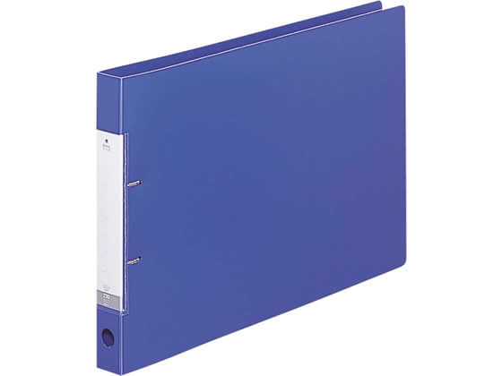 リヒトラブ D型リングファイル A3ヨコ 背幅34mm 青 10冊 G2228-8 1箱(ご注文単位1箱)【直送品】