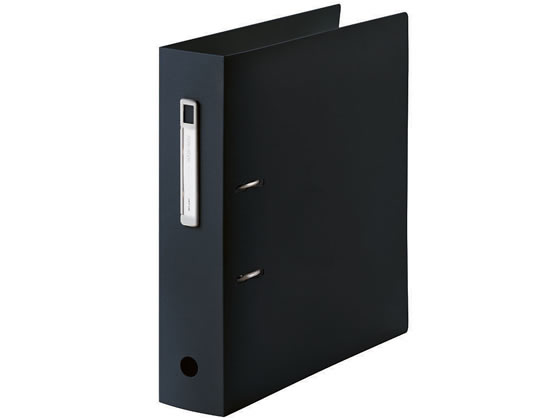 リヒトラブ noie-style A-Zファイル A4タテ 2穴 背幅66 黒 1冊(ご注文単位1冊)【直送品】