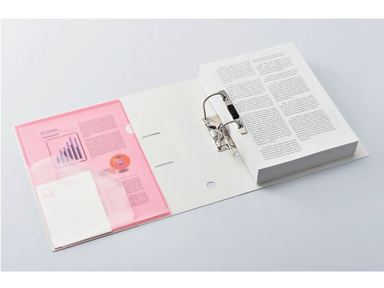 リヒトラブ noie-style A-Zファイル A4タテ 2穴 背幅66 黒 1冊（ご注文単位1冊)【直送品】