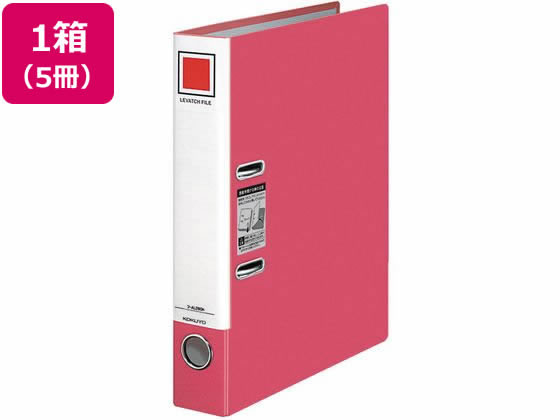 コクヨ レバッチファイル A4 とじ厚28 赤 5冊 1箱（ご注文単位1箱)【直送品】