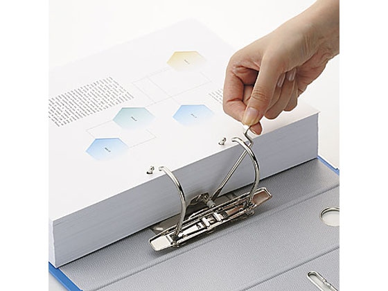 ハピラ レバー式アーチファイル A4タテ とじ厚58mm ブルー 10冊 1箱（ご注文単位1箱)【直送品】