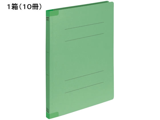 コクヨ フラットファイル〈K2〉背補強 A4タテ とじ厚15mm 緑 10冊 1パック（ご注文単位1パック)【直送品】