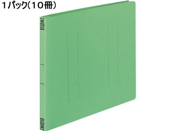 コクヨ フラットファイルV A4ヨコ とじ厚15mm 緑 10冊 フ-V15G 1パック（ご注文単位1パック)【直送品】