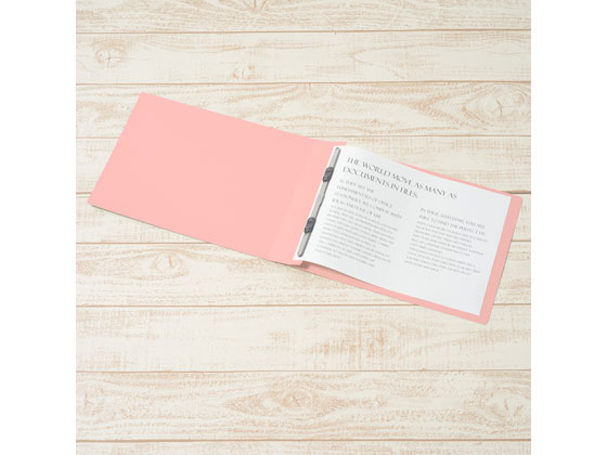 プラス フラットファイル厚とじ ノンステッチ A4ヨコ ピンク NO.022NW 1冊(ご注文単位1冊)【直送品】