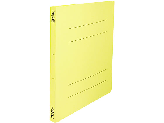 ビュートン フラットファイルPP(内ポケット付き)A4 背幅18mm黄 1冊(ご注文単位1冊)【直送品】