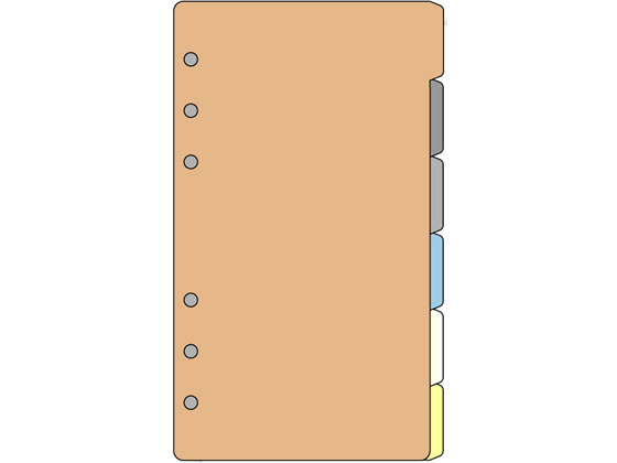 レイメイ カラーインデックス 6山 6穴 聖書サイズ 6枚 DR318 1冊(ご注文単位1冊)【直送品】