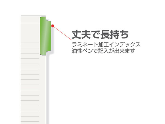 マルマン ラミネートタブインデックス B5 5色5山 26穴 LT5005 1冊（ご注文単位1冊)【直送品】