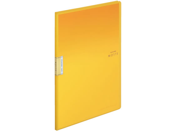 コクヨ クリヤーブック〈モッテ〉固定式 A4 20ポケット 黄 1冊(ご注文単位1冊)【直送品】
