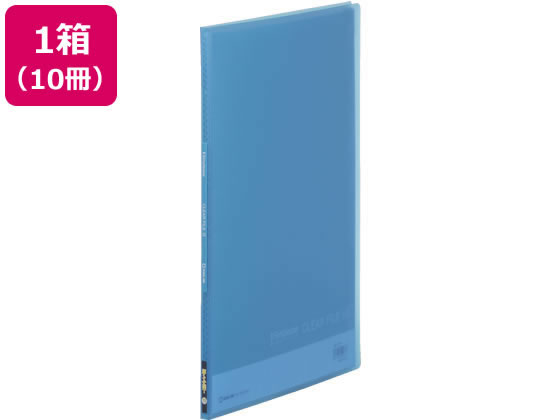 キングジム シンプリーズ クリアーファイル(透明)A4 10ポケット 青 10冊 1箱(ご注文単位1箱)【直送品】