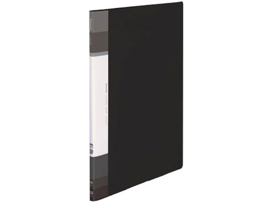 コクヨ クリヤーブック(Glassele)固定式A4背ポケット 10P ブラック 1冊（ご注文単位1冊)【直送品】