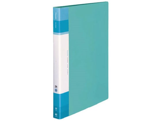 コクヨ クリヤーブック(Glassele)固定式A4背ポケット 40P LB 1冊（ご注文単位1冊)【直送品】