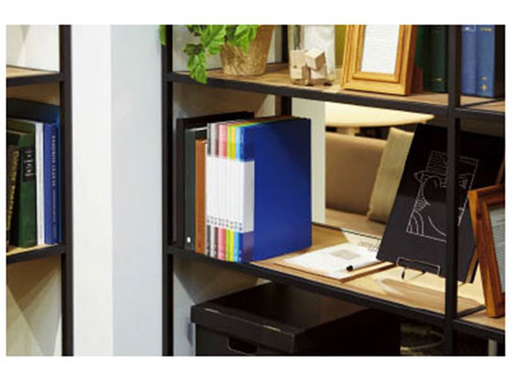 コクヨ クリヤーブック(Glassele)固定式A4背ポケット 60P ブルー 1冊（ご注文単位1冊)【直送品】