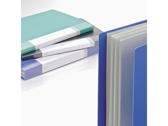 リヒトラブ リクエスト クリヤーブック A4タテ 40ポケット 緑 10冊 1箱(ご注文単位1箱)【直送品】