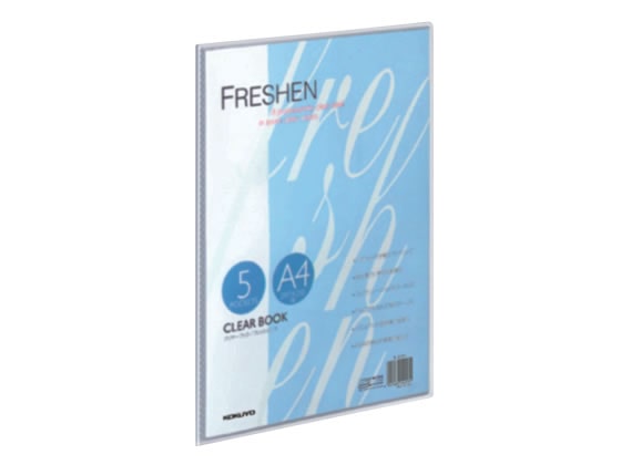 コクヨ クリヤーブック〈フレッシェン〉固定式 A4 5ポケット 透明 ラ-S10T 1冊(ご注文単位1冊)【直送品】