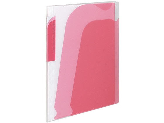 コクヨ ポケットブック〈ノビータ〉チャックポケット付 A4 ピンク 1冊(ご注文単位1冊)【直送品】