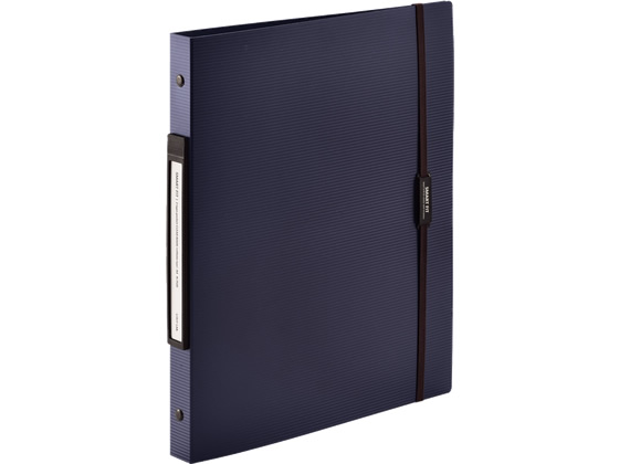 リヒトラブ SMARTFIT 2タイプポケットクリヤーブック交換式 A4 ネイビー 1冊(ご注文単位1冊)【直送品】