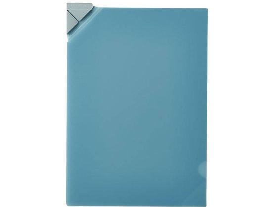 キングジム ナナメクリ ファイル(透明) A4 青 580Tアオ 1冊(ご注文単位1冊)【直送品】