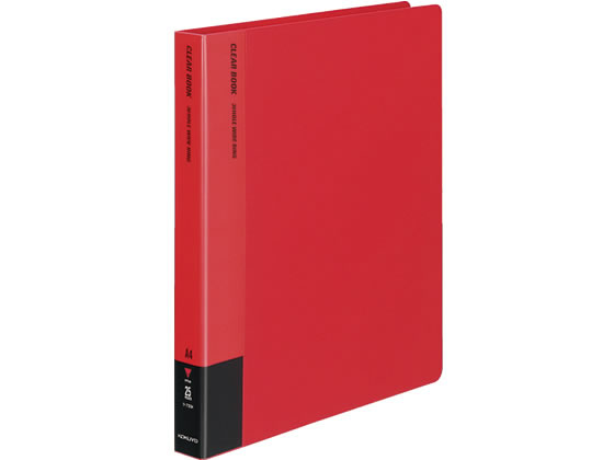 コクヨ クリヤーブック 差替式 A4 30穴 背幅33mm 赤 1冊(ご注文単位1冊)【直送品】