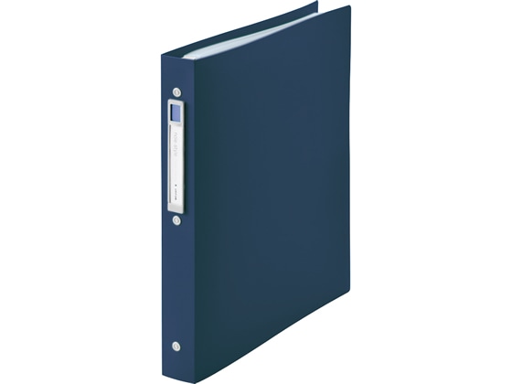 リヒトラブ noie-styleクリヤーブック差替式A4 背幅35 ネイビー 1冊(ご注文単位1冊)【直送品】