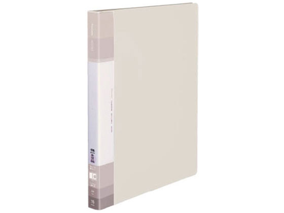 コクヨ クリヤーブック(Glassele)替紙式背ポケット ミドルA4オフホワイト 1冊(ご注文単位1冊)【直送品】