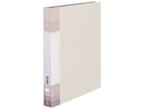 コクヨ クリヤーブック(Glassele)替紙式背ポケット ワイドA4オフホワイト 1冊(ご注文単位1冊)【直送品】