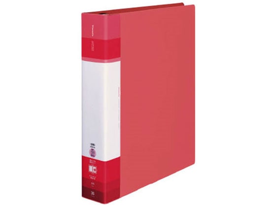 コクヨ クリヤーブック(Glassele)替紙式背ポケットSワイドA4 コーラルP 1冊(ご注文単位1冊)【直送品】