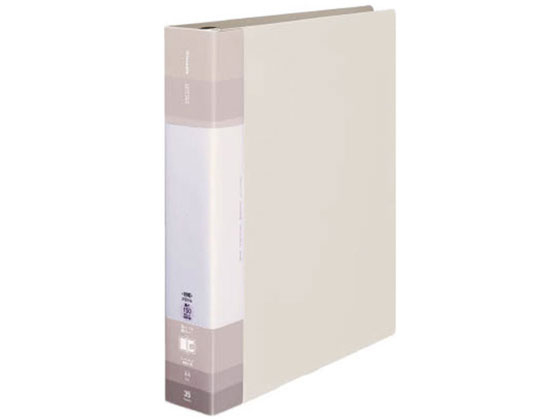 コクヨ クリヤーブック(Glassele)替紙式背ポケットSワイドA4オフホワイト 1冊(ご注文単位1冊)【直送品】