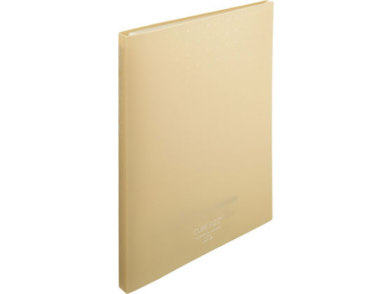 リヒトラブ CUBE FIZZ クリヤーブック(差替) A4 15ポケット ベージュ 1冊(ご注文単位1冊)【直送品】