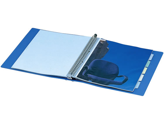 コクヨ クリヤーブック 差替式 A4 30穴 背幅27mm 青 1冊（ご注文単位1冊)【直送品】