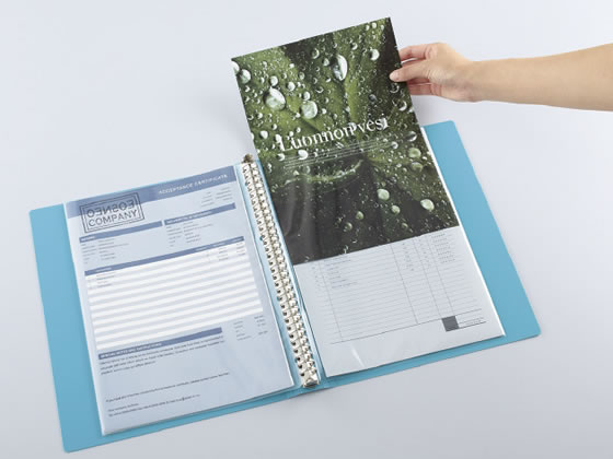 コクヨ クリヤーブック(NEOS)替紙式 ミドル A4 30穴 ターコイズブルー 1冊（ご注文単位1冊)【直送品】